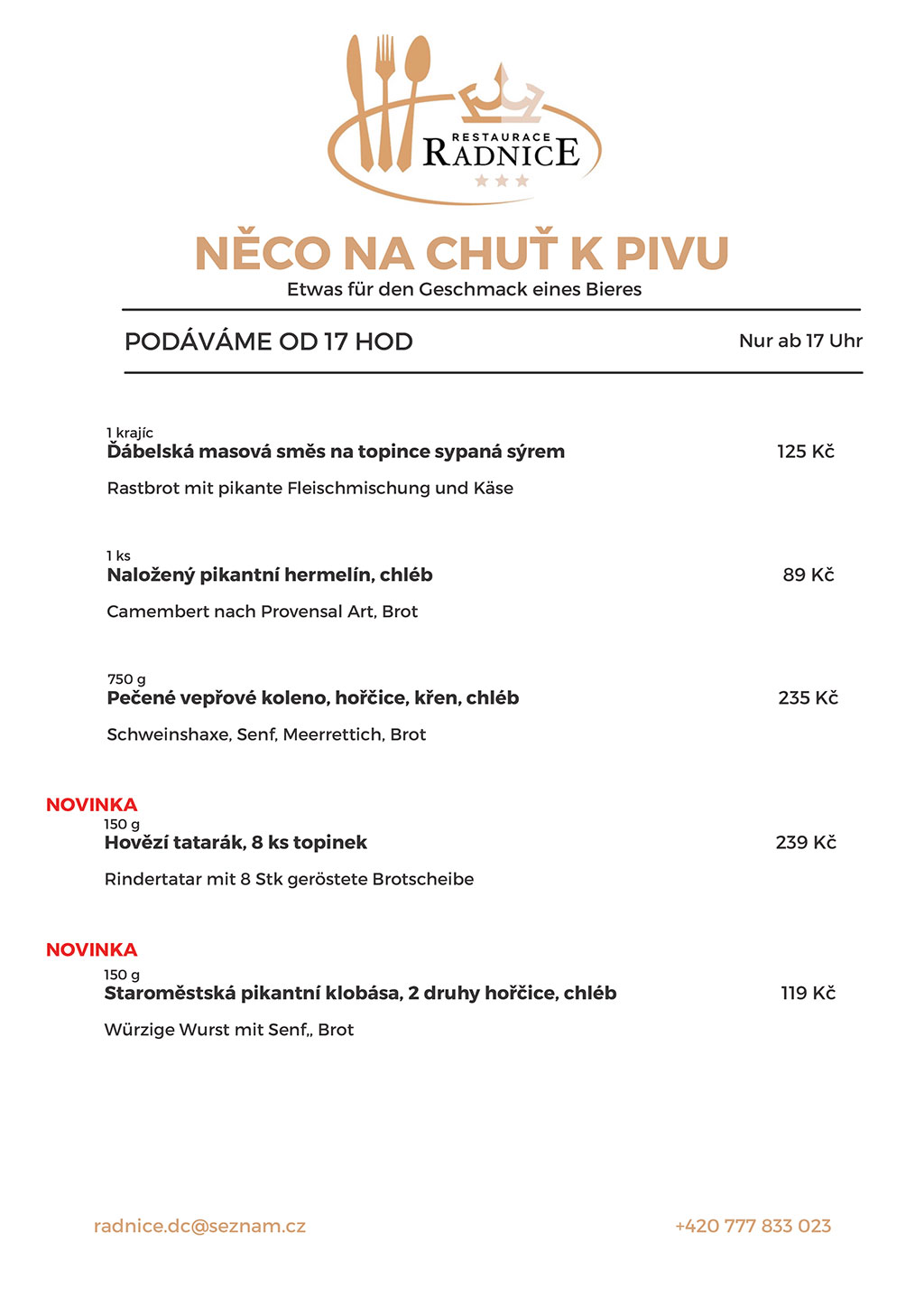 NĚCO K PIVU RADNICE DĚČÍN